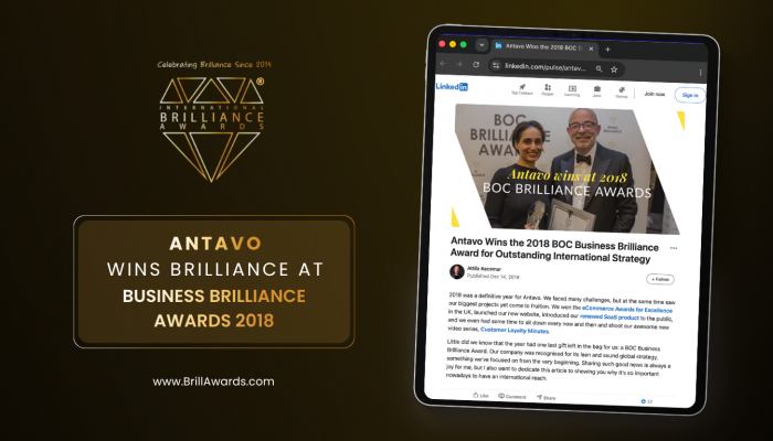 Antavo Wins Brilliance at Business Brilliance Awards