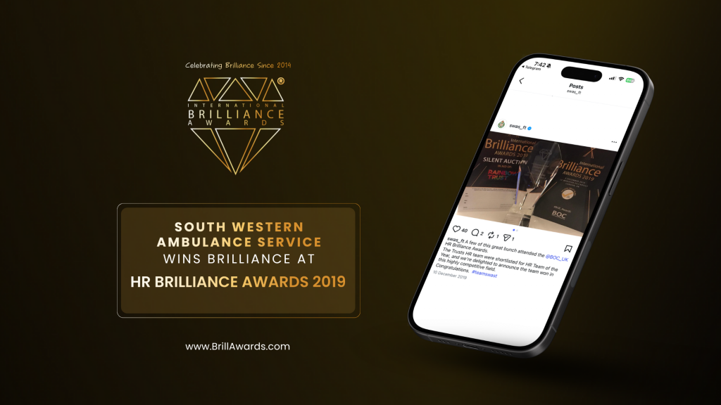 South Western Ambulance Service wins at HR Brilliance Awards 2019
