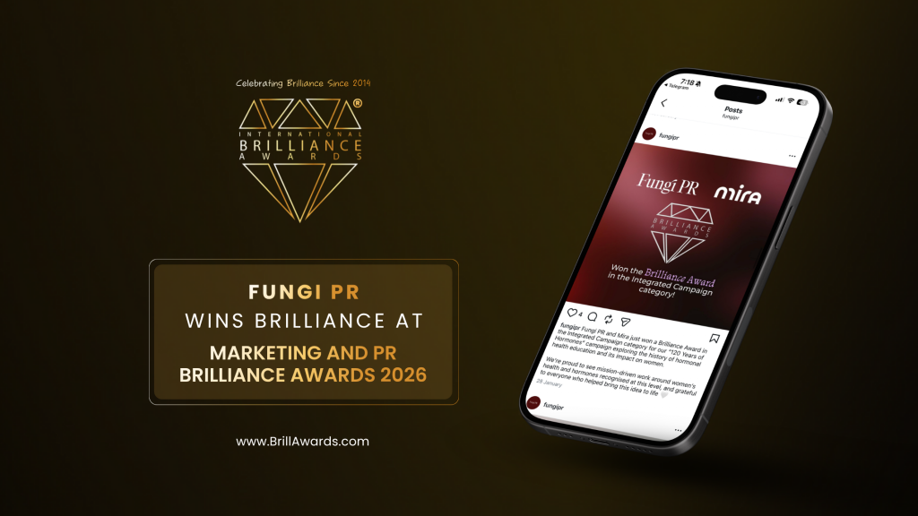 Fungi PR and Mira Win at Marketing and PR Brilliance Awards 2026