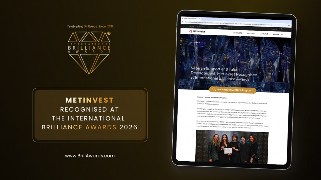Metinvest Recognised at the International Brilliance Awards™ 2026