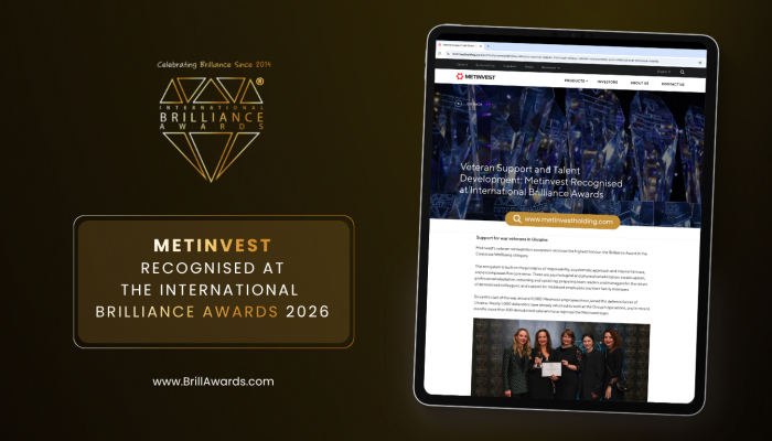 Metinvest Recognised at the International Brilliance Awards™ 2026
