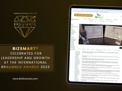 BizSmart® Celebrated for Leadership and Growth at the International Brilliance Awards™ 2022