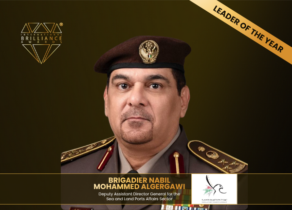 Winner Brigadier Nabil Mohammed Algergawi, Deputy Assistant Director General for the Sea and Land Ports Affairs Sector, The General Directorate of Identity & Foreigners Affairs-Dubai