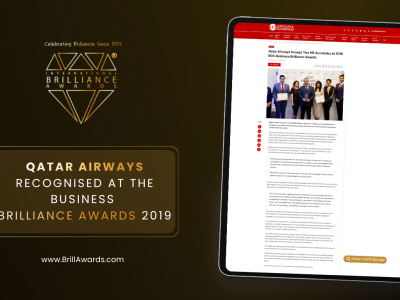 Qatar Airways Recognised at the Business Brilliance Awards 2019