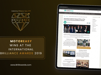 Brilliance in Press: MotorEasy Wins at the 2019 International Brilliance Awards™