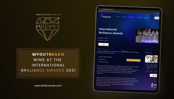 Brilliance in Press: MyOutreach Celebrates Triple Success at the International Brilliance Awards™ 2021