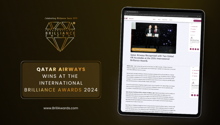 Brilliance in Press: Qatar Airways Wins at the 2024 International Brilliance Awards™