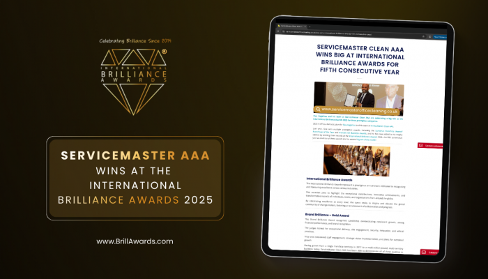 Brilliance in Press: ServiceMaster Clean AAA Triumphs at the 2025 International Brilliance Awards™