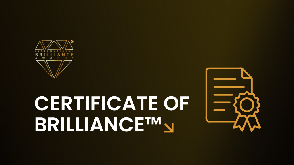 Certificate of Brilliance™ - Brilliance Awards